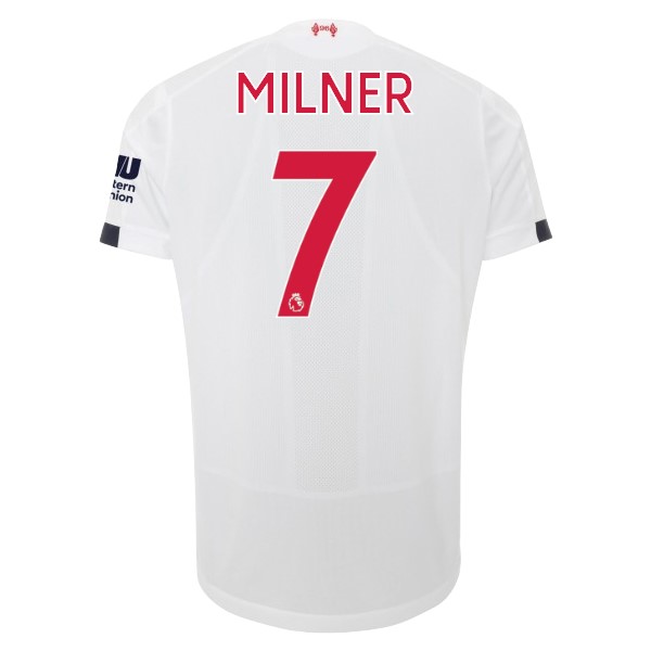 Camiseta Liverpool NO.7 Milner Segunda equipo 2019-20 Blanco